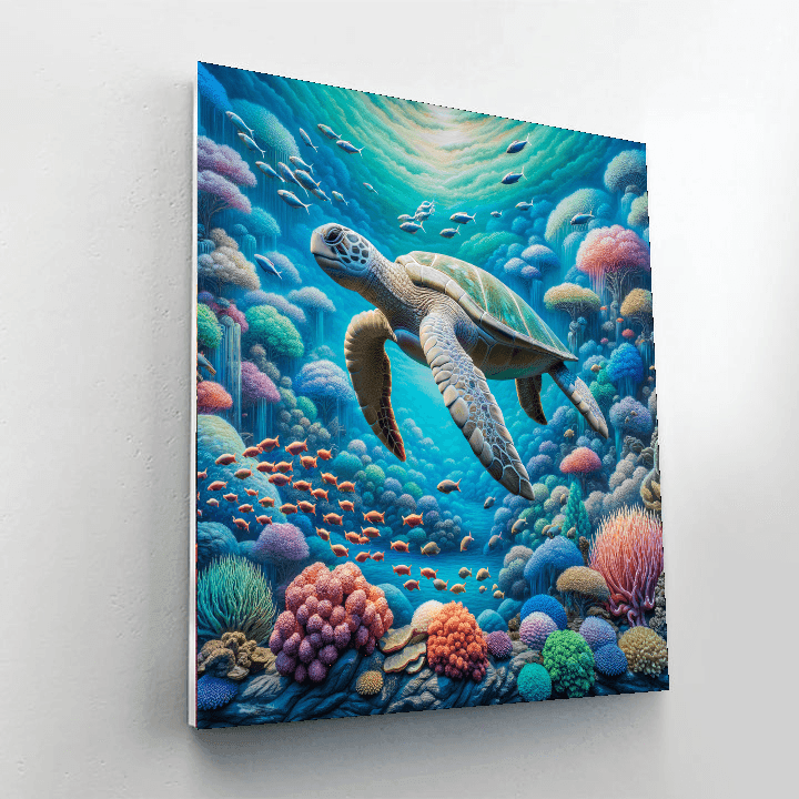 Sea Turtle Odyssey Paint By Numbers Art