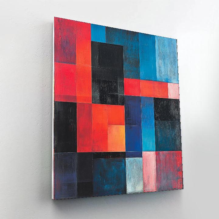 Kazimir Malevich Inspired Colorful Tension  Painting Number Kit