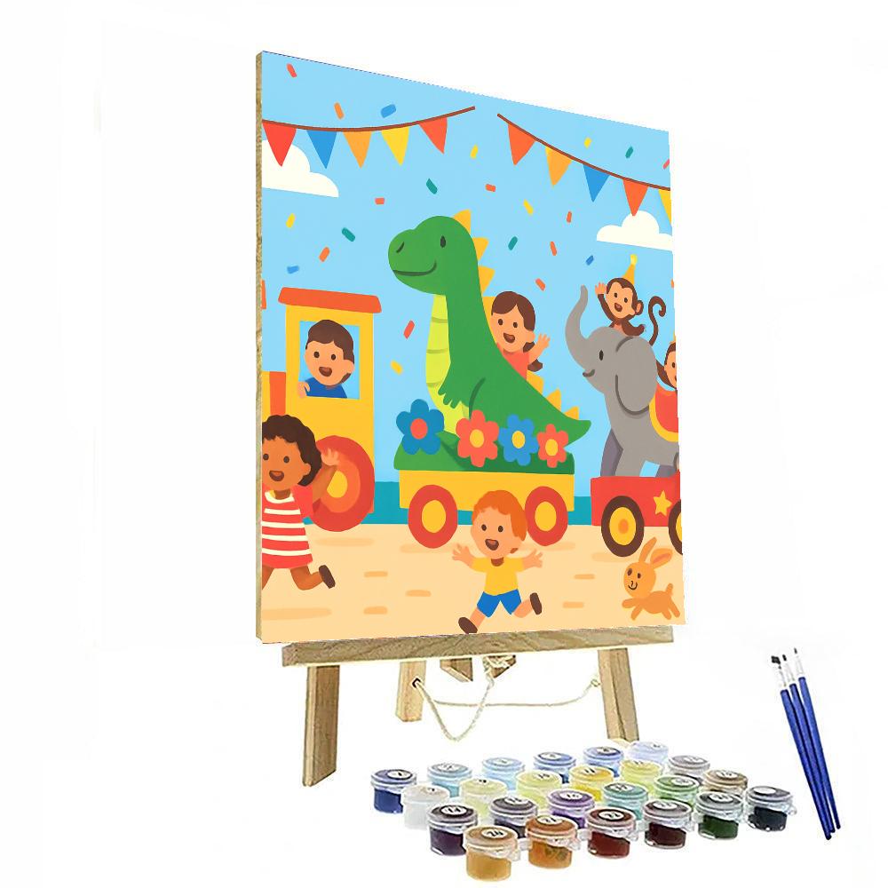 Joyful Holiday Parade DIY Paint By Numbers