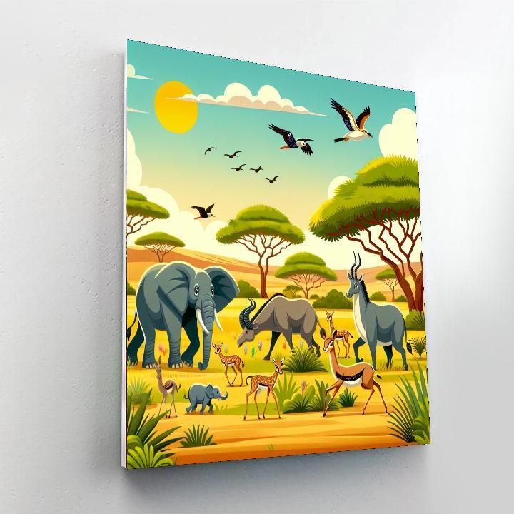 Safari Adventure In Africa Numbered Painting Kits