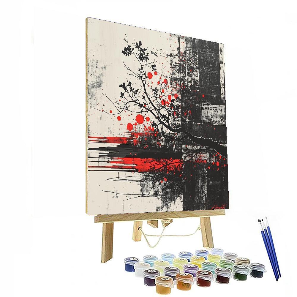 Banksy Inspired Nature's Resilience  Paint By Number