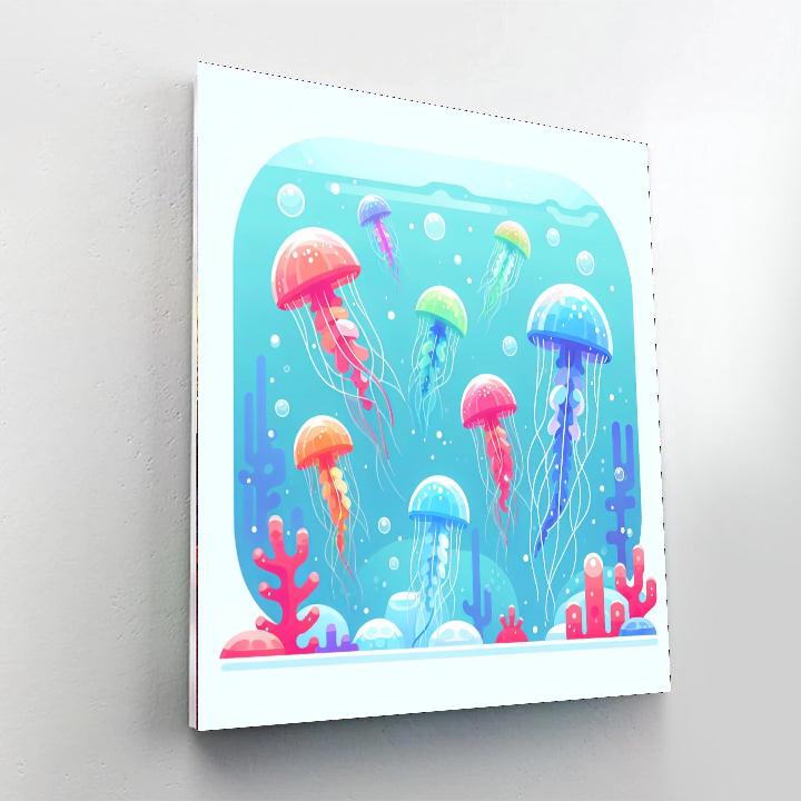 Joyful Jelly Jump Painting Number Kit