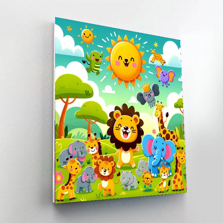 Fantastic Safari Adventure Paint By Numbers Art