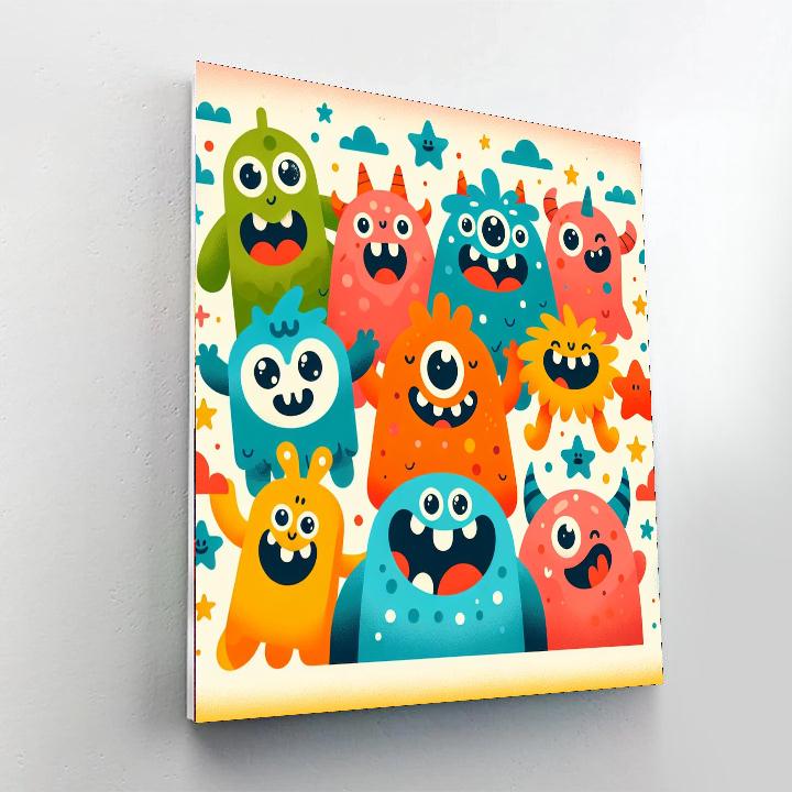 Giant Friendly Monsters Paint By Numbers Kits