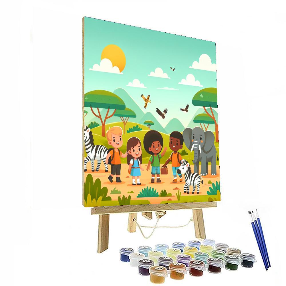 Sunny Safari Park Number Painting