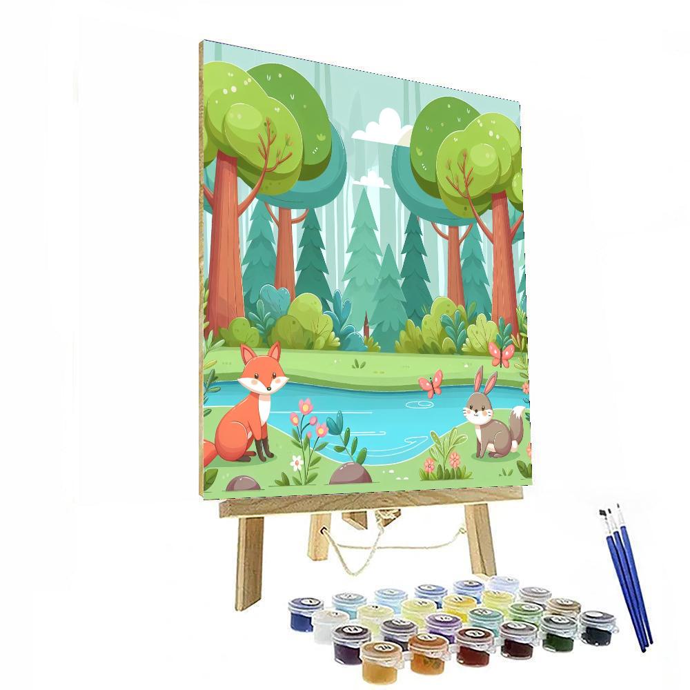 Woodland Animals Retreat Paint By Number