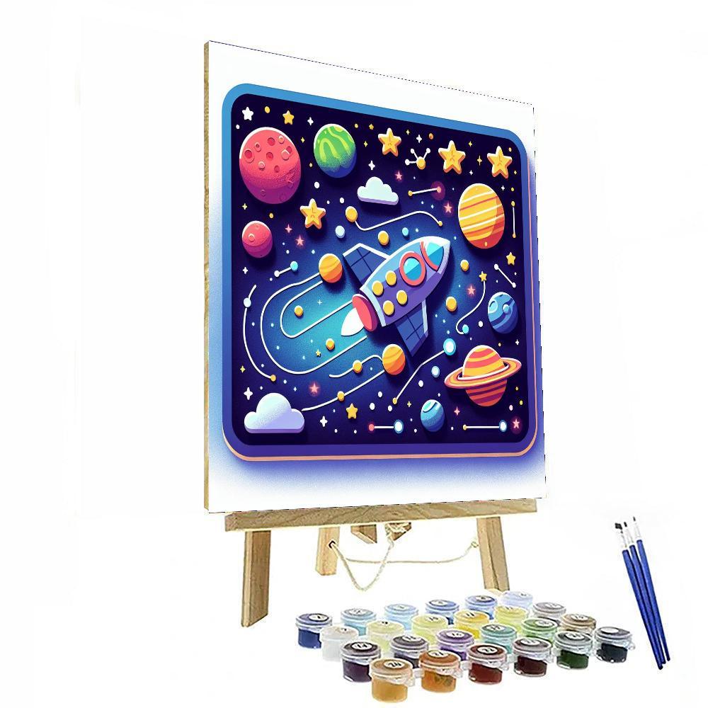 Space Explorers Journey Paint By Numbers Art
