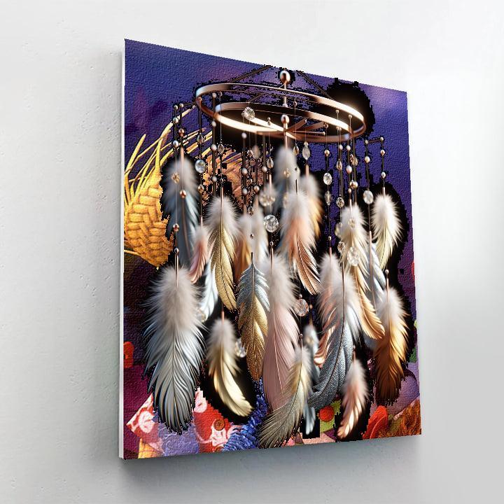 Gilded Feather Mobile Paint By Number