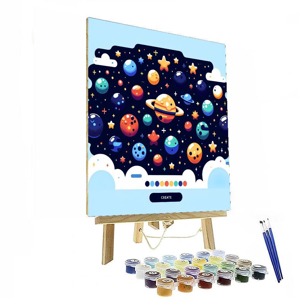 Glorious Galaxy Gathering Paint By Color
