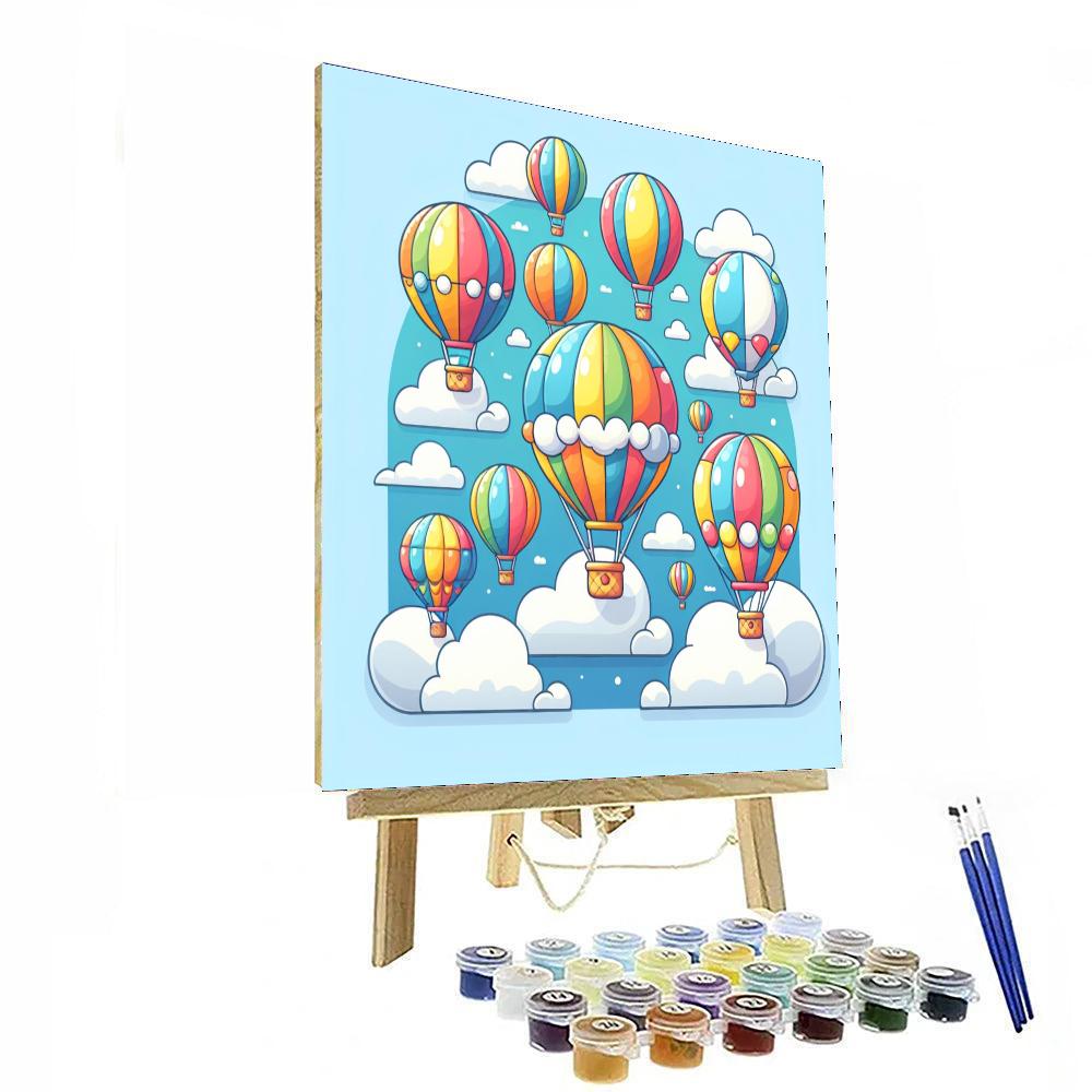 Sunny Sky Adventure Paint By Numbers Art