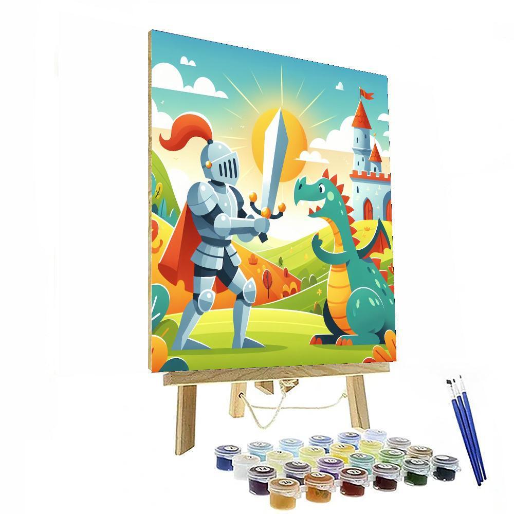 Castle Dragon Defender Painting By Numbers Kit