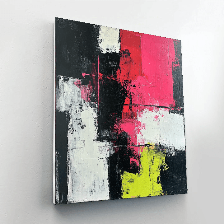 Franz Kline Inspired Abstract Urban Reflections  Paint By Color