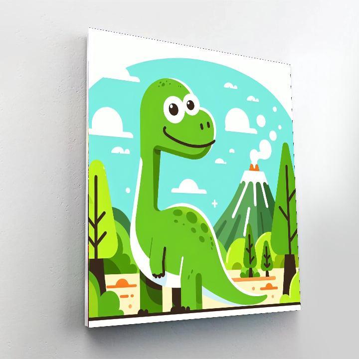 Dinosaurs And Friends Paint By Numbers Art