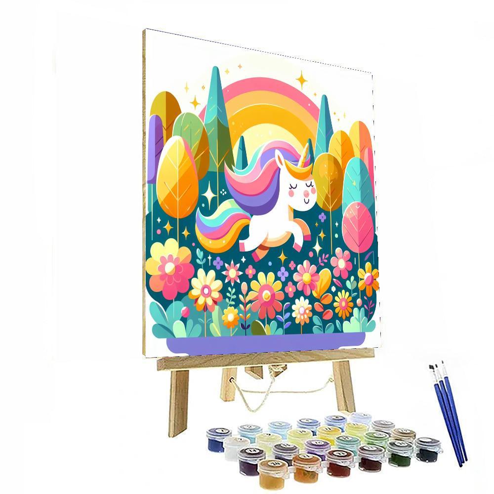 Magical Forest Unicorn Paint By Number