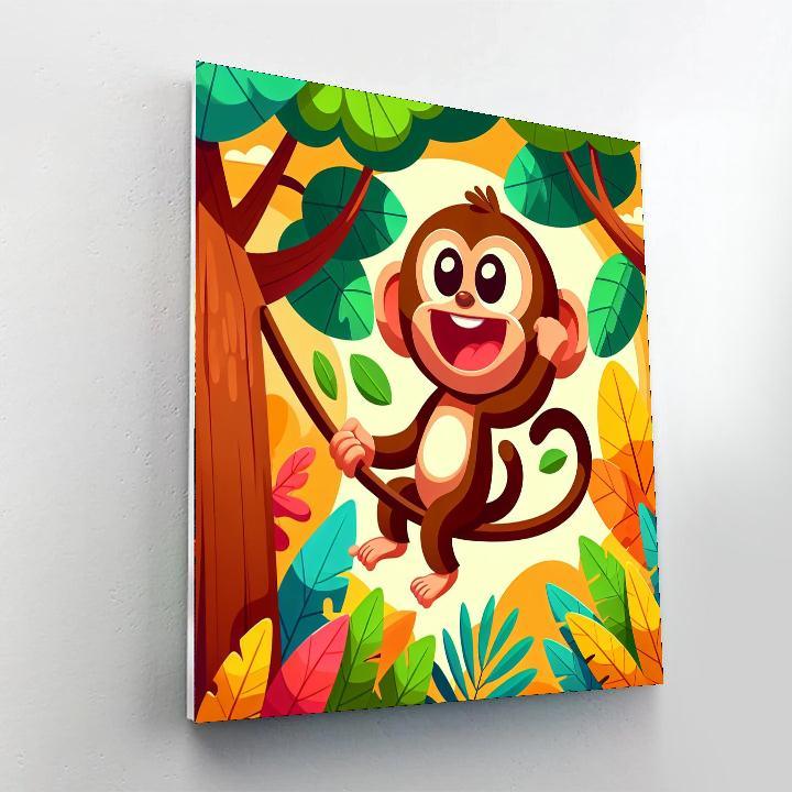 Jolly Monkey Paint By Numbers Art