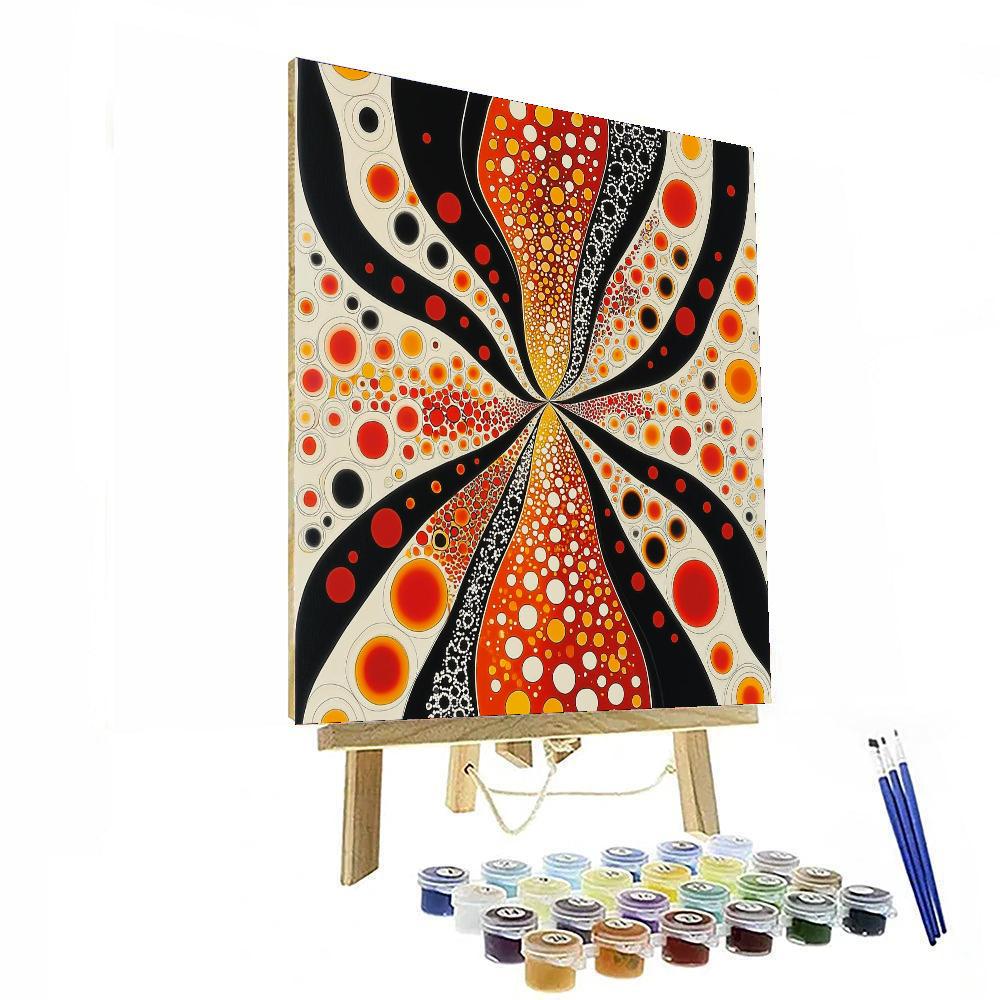 Yayoi Kusama Inspired Whispers Of Infinity  DIY Paint By Numbers