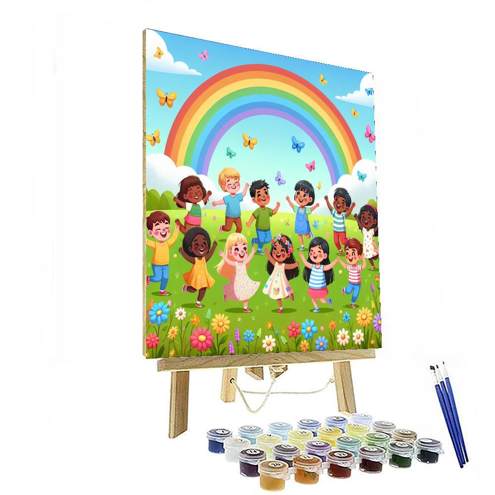 Charming Rainbow Celebration Painting By Numbers Kit