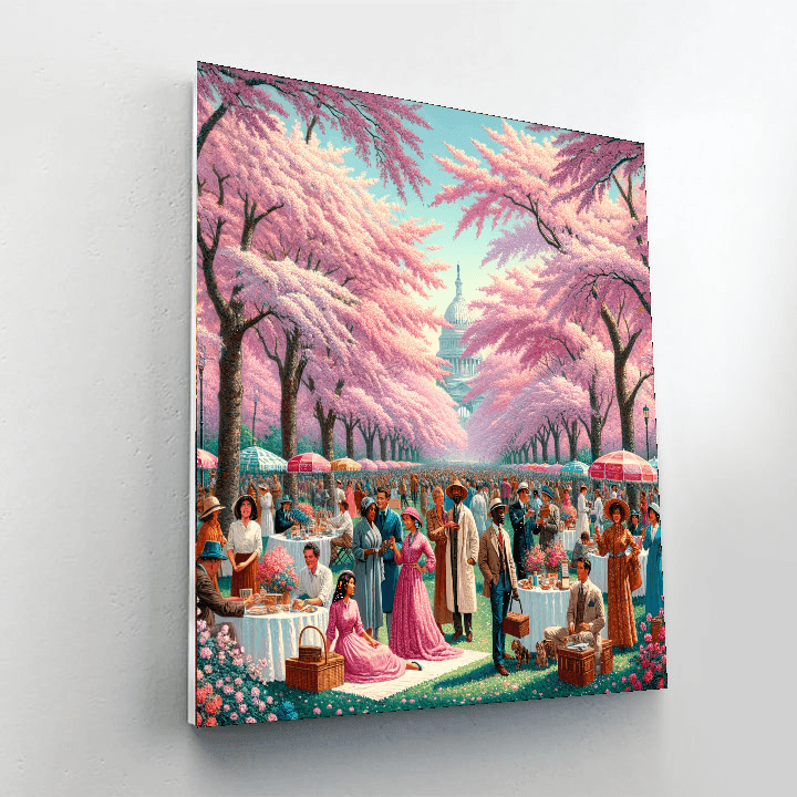Vancouver Cherry Blossom Festival Painting By Numbers Kit