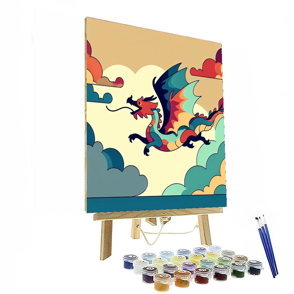 Dynamic Dragon Dance Painting Number Kit