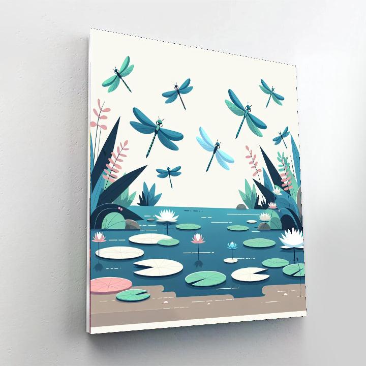 Daring Dragonfly Adventure Painting Number Kit