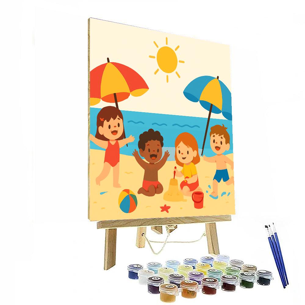Joyful Adventure At The Beach Paint By Numbers Kits