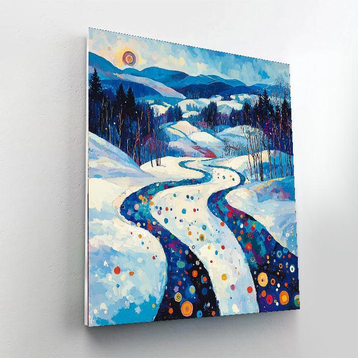 Wassily Kandinsky Inspired Abstract Winter Chill  Paint By Numbers