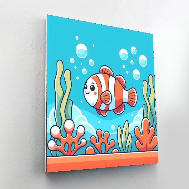 Curious Clownfish Painting Number Kit