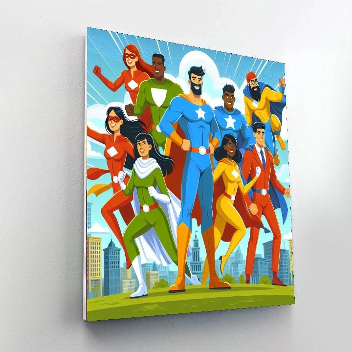 Exciting Superhero Squad Paint By Numbers