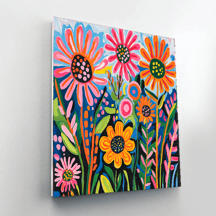 Henri Matisse Inspired Psychedelic Flowers  Paint By Numbers