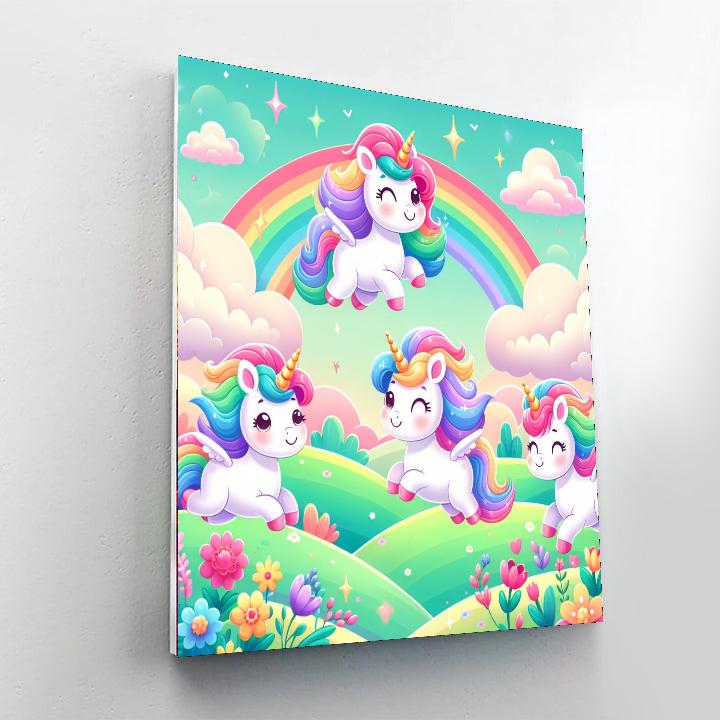 Mythical Unicorns Paint By Numbers Art