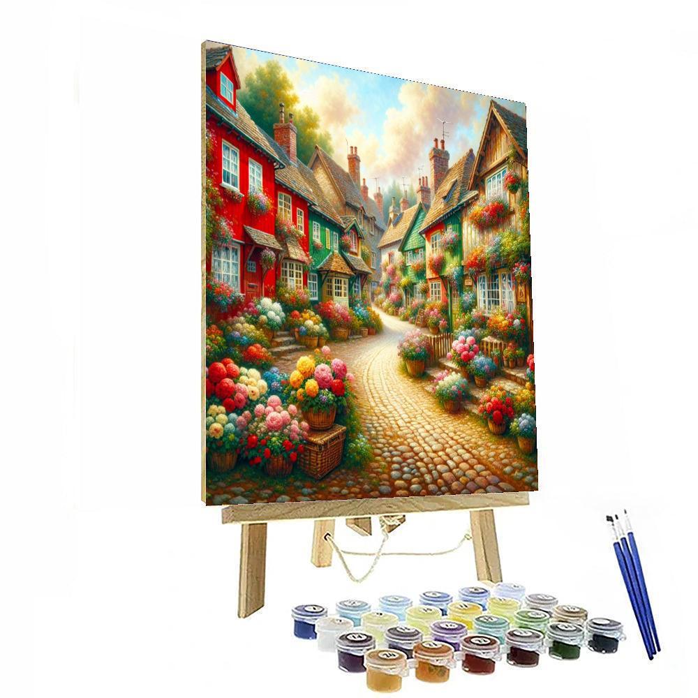 Charming Village Whimsy Paint By Numbers Art