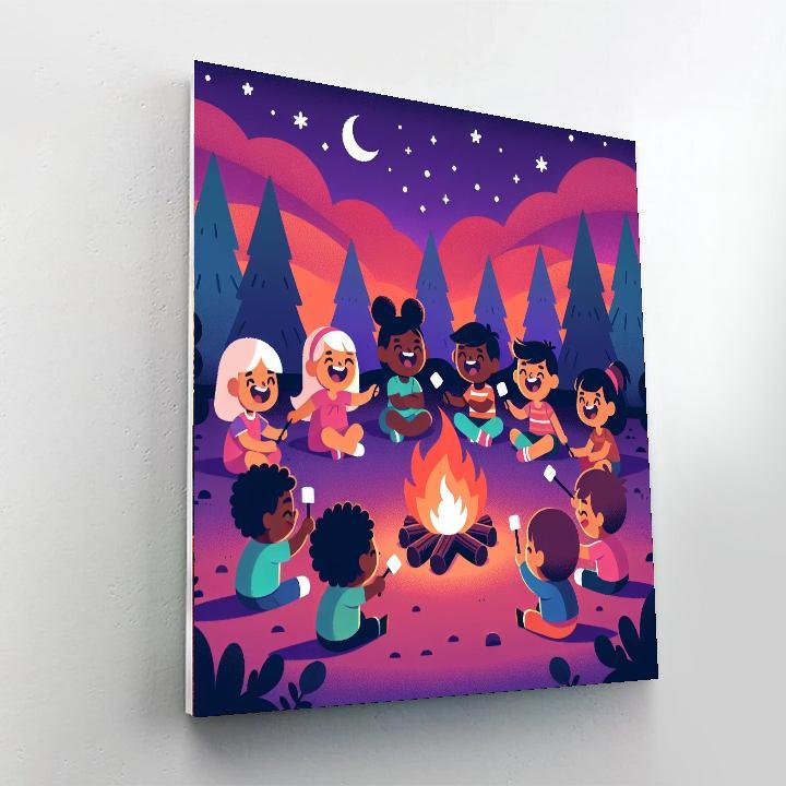 Cozy Campfire Night Paint By Number