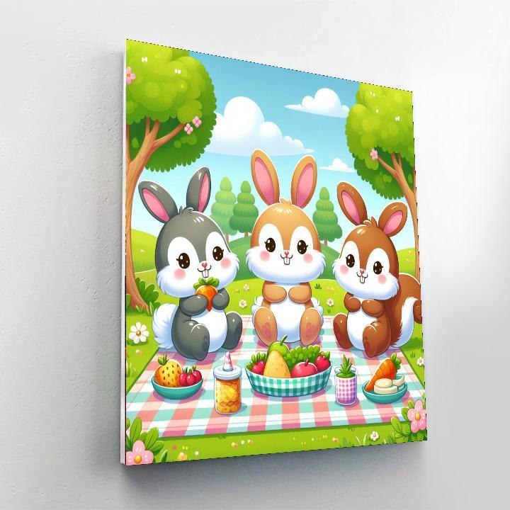 Playful Picnic Party Paint By Numbers Art