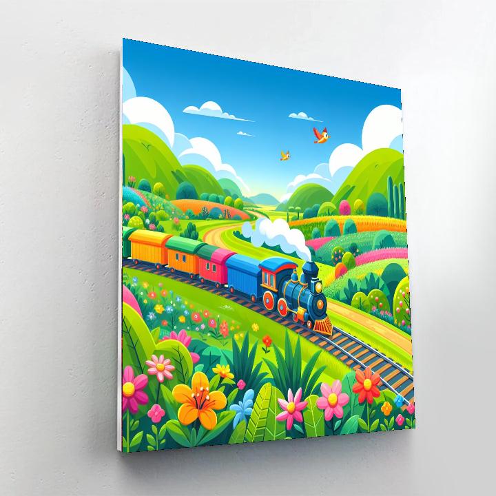 Delightful Train Journey Painting By Numbers Kit