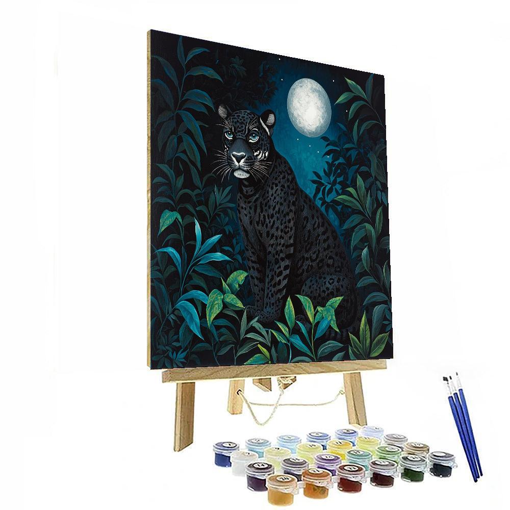 Frida Kahlo Inspired Oasis Of The Midnight Jaguar  Painting Number Kit