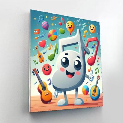Jolly Musical Note Paint By Number