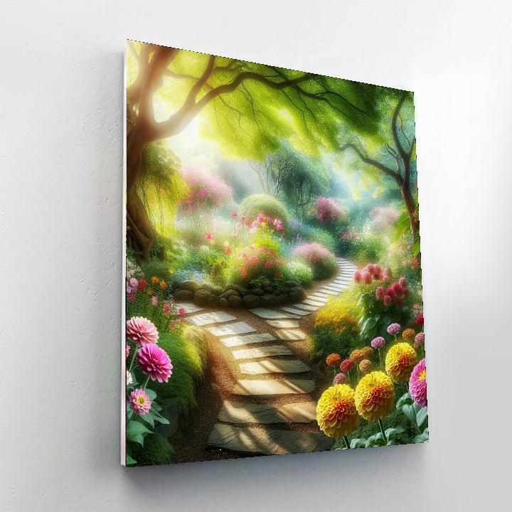 Artistic Garden Retreat Painting Number Kit