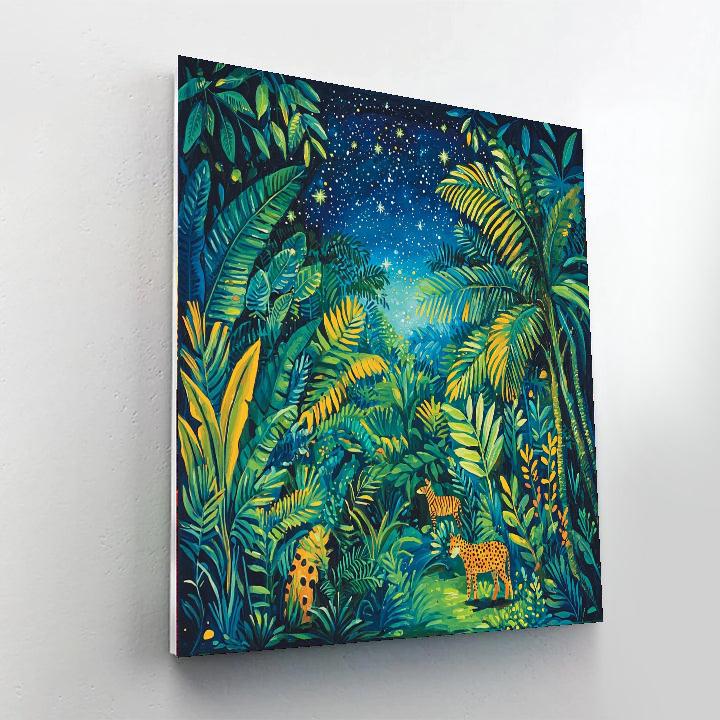 Henri Rousseau Inspired Galaxy Safari  Paint By Number