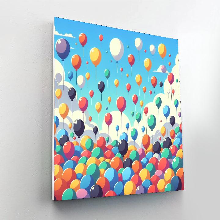 Bright Bouncing Balloons Paint By Numbers Art