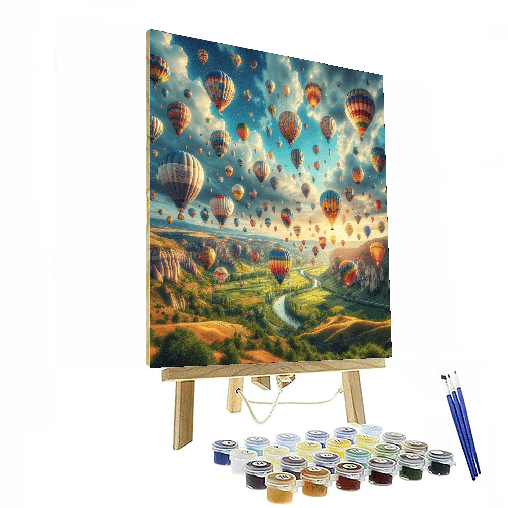 Colorful Hot Air Balloon Festival - DIY Painting By Numbers Kit