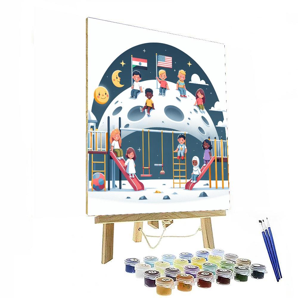 Lunar Playground Escape Paint By Numbers Art