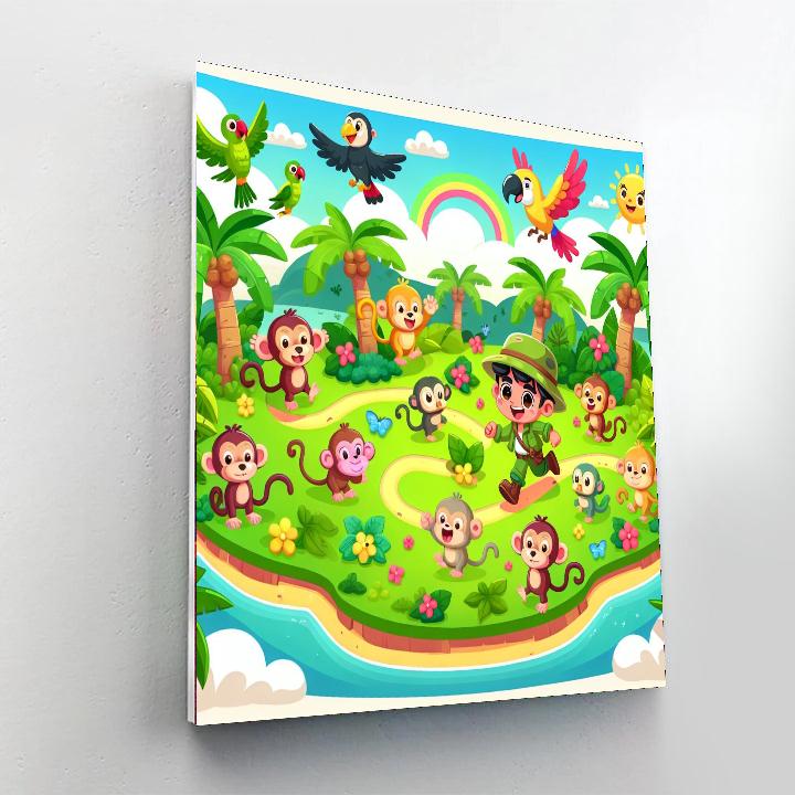 Jungle Island Adventure DIY Paint By Numbers