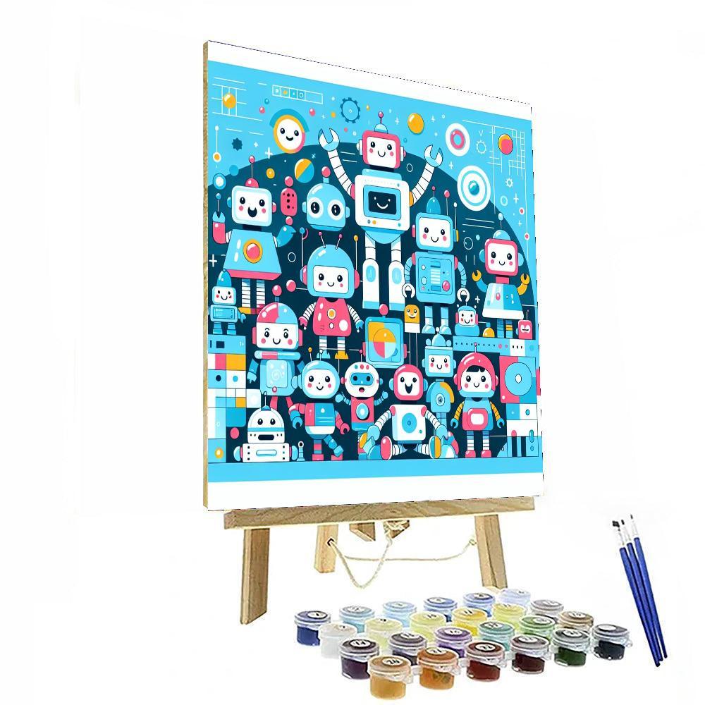 Friendly Robots' World Numbered Painting Kits