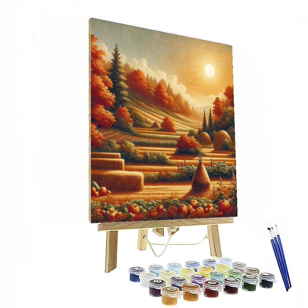 Autumn Harvest Panorama Paint By Numbers Kits
