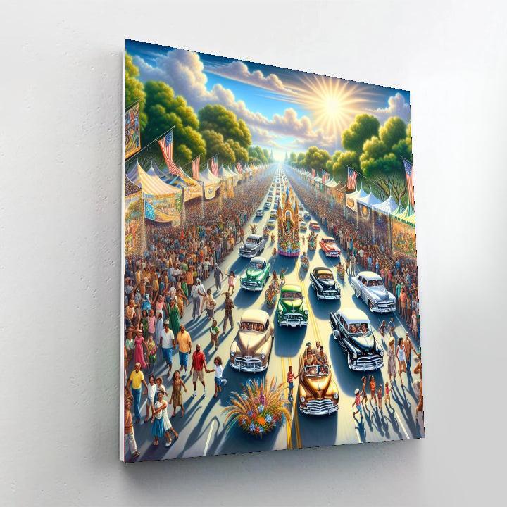 Feather Fiesta Days - Usa DIY Paint By Numbers