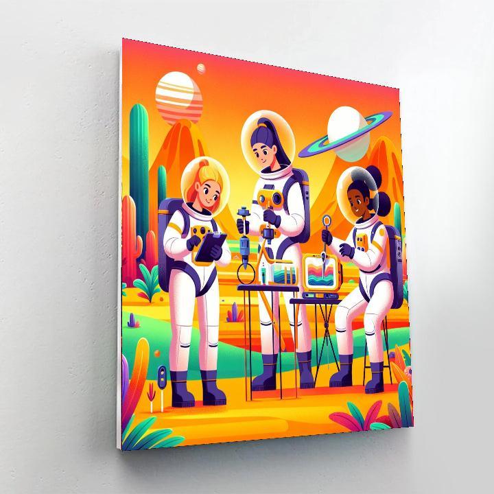 Space Colony Pioneers Paint By Numbers