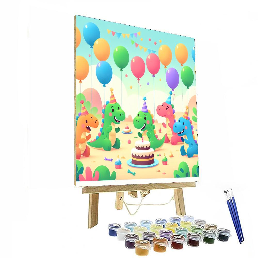 Happy Dino Party Painting Number Kit
