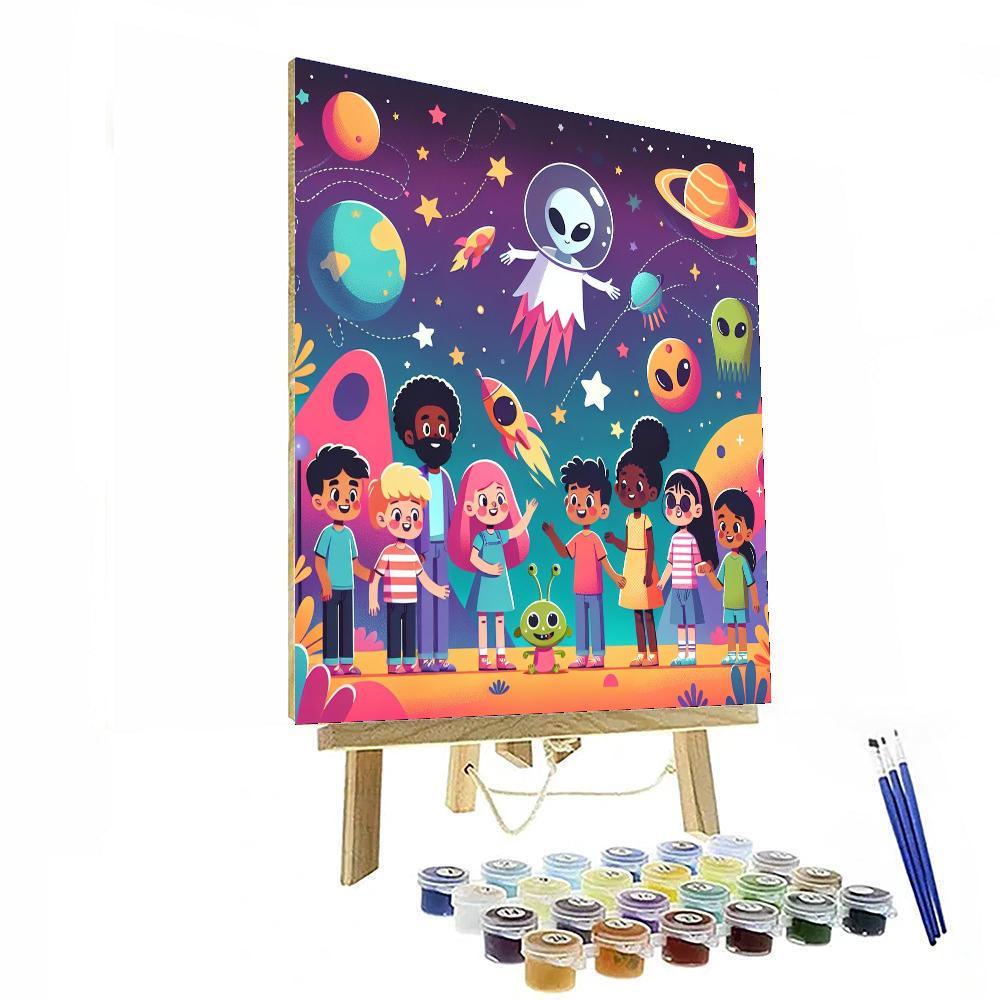 Cosmic Friendship Journey Painting By Numbers Kit