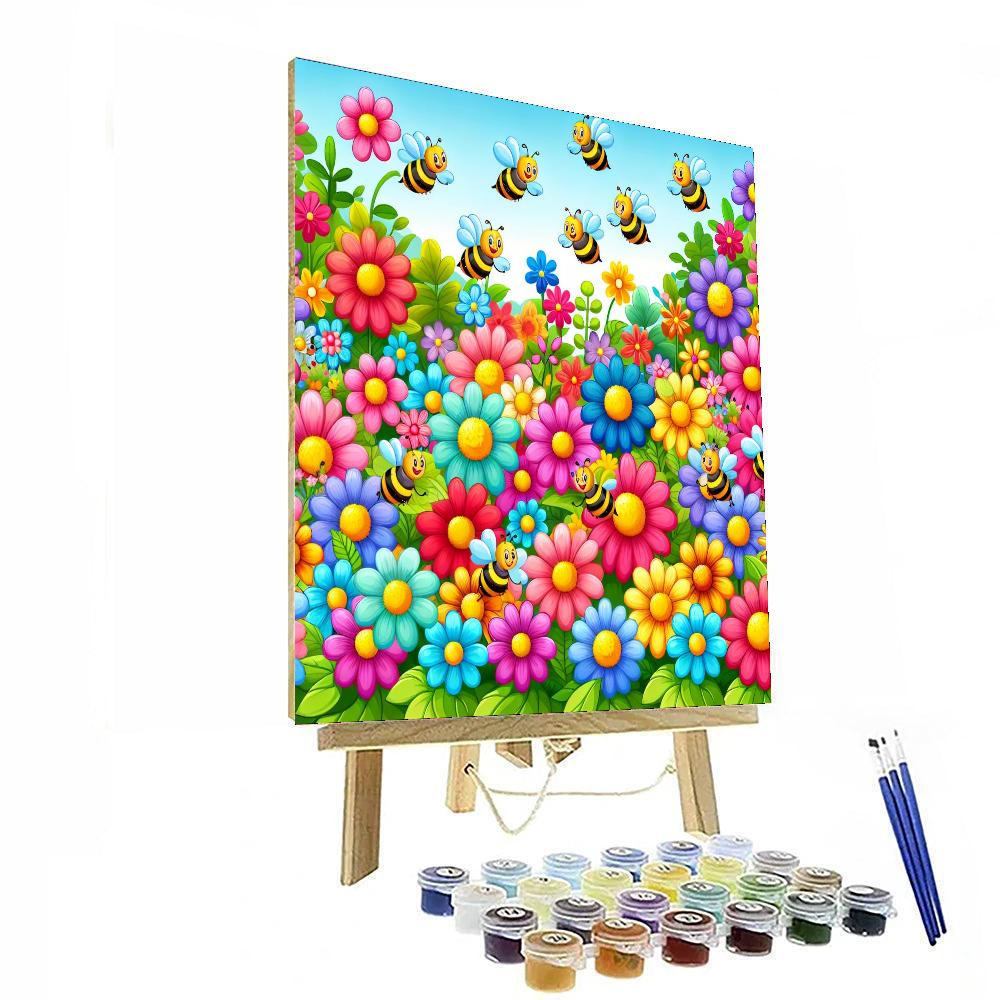 Floral Fiesta Frenzy Number Painting