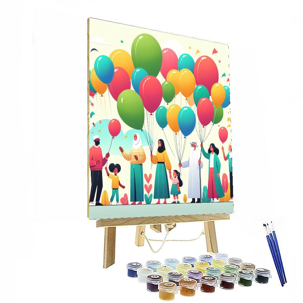 Balloon Festival Fun DIY Paint By Numbers